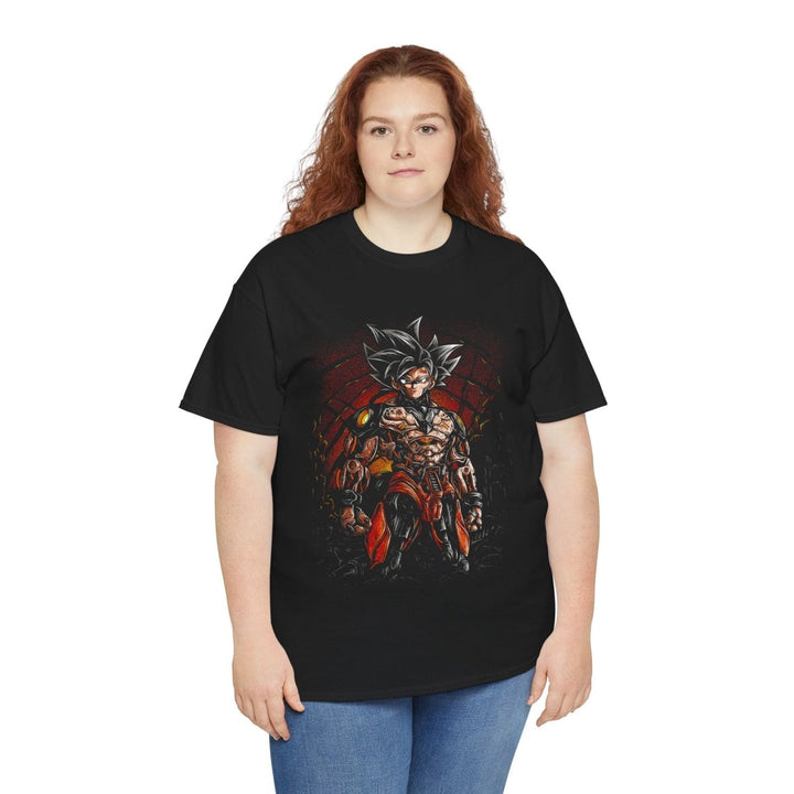 Anime Hero Goku Robot Unisex Heavy Cotton Tee - Perfect Gift for Fans - Black - S - Anime Hero Goku Robot Unisex Heavy Cotton Tee - Perfect Gift for Fans - Tatoo Tee