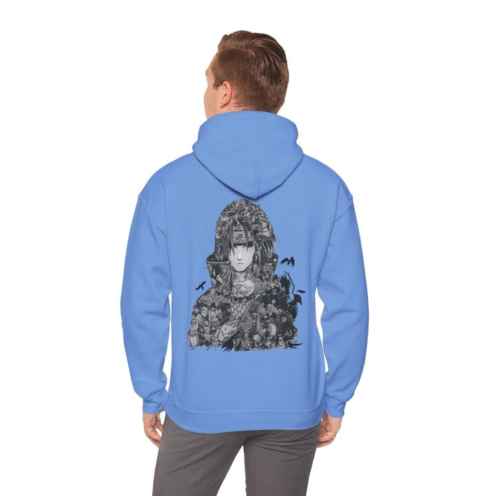 Anime - Inspired Unisex Heavy Blend™ Hooded Sweatshirt - Bold Graphic Design for Fans - Carolina Blue - S - Anime - Inspired Unisex Heavy Blend™ Hooded Sweatshirt - Bold Graphic Design for Fans - Tatoo Tee
