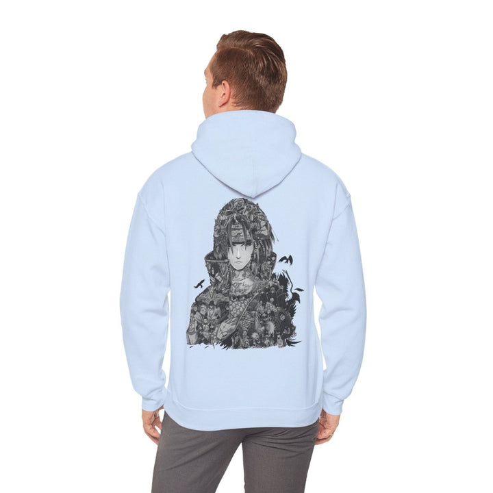 Anime - Inspired Unisex Heavy Blend™ Hooded Sweatshirt - Bold Graphic Design for Fans - Light Blue - S - Anime - Inspired Unisex Heavy Blend™ Hooded Sweatshirt - Bold Graphic Design for Fans - Tatoo Tee