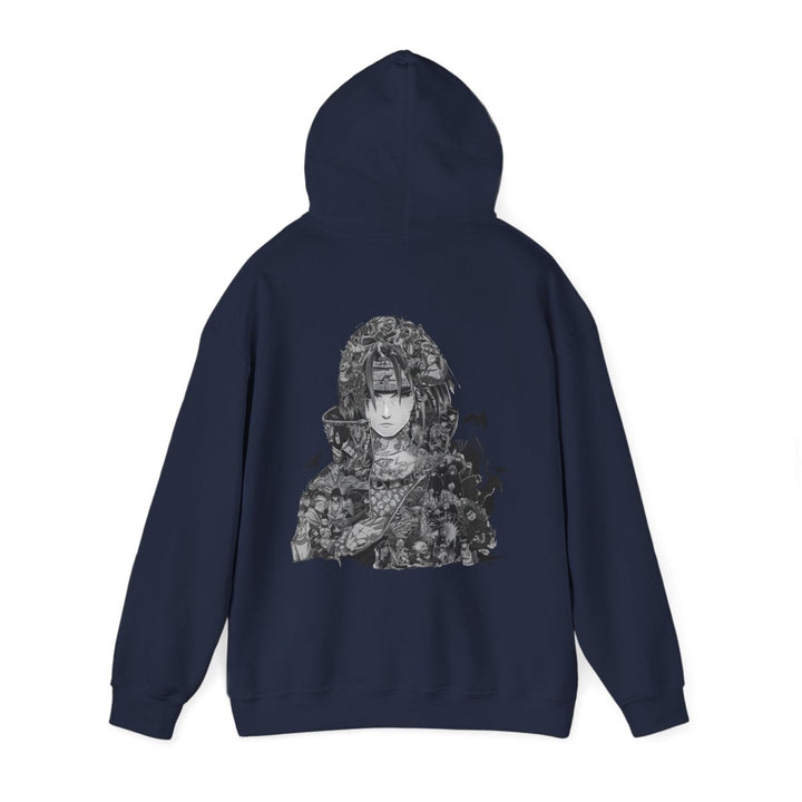 Anime - Inspired Unisex Heavy Blend™ Hooded Sweatshirt - Bold Graphic Design for Fans - Navy - S - Anime - Inspired Unisex Heavy Blend™ Hooded Sweatshirt - Bold Graphic Design for Fans - Tatoo Tee