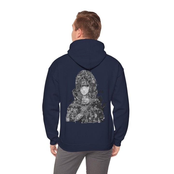 Anime - Inspired Unisex Heavy Blend™ Hooded Sweatshirt - Bold Graphic Design for Fans - Navy - S - Anime - Inspired Unisex Heavy Blend™ Hooded Sweatshirt - Bold Graphic Design for Fans - Tatoo Tee