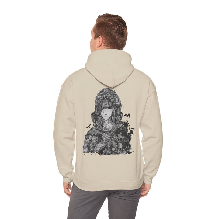 Anime - Inspired Unisex Heavy Blend™ Hooded Sweatshirt - Bold Graphic Design for Fans - Sand - S - Anime - Inspired Unisex Heavy Blend™ Hooded Sweatshirt - Bold Graphic Design for Fans - Tatoo Tee