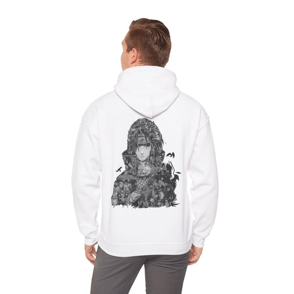 Anime - Inspired Unisex Heavy Blend™ Hooded Sweatshirt - Bold Graphic Design for Fans - White - S - Anime - Inspired Unisex Heavy Blend™ Hooded Sweatshirt - Bold Graphic Design for Fans - Tatoo Tee
