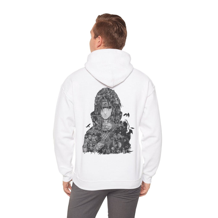 Anime - Inspired Unisex Heavy Blend™ Hooded Sweatshirt - Bold Graphic Design for Fans - White - S - Anime - Inspired Unisex Heavy Blend™ Hooded Sweatshirt - Bold Graphic Design for Fans - Tatoo Tee