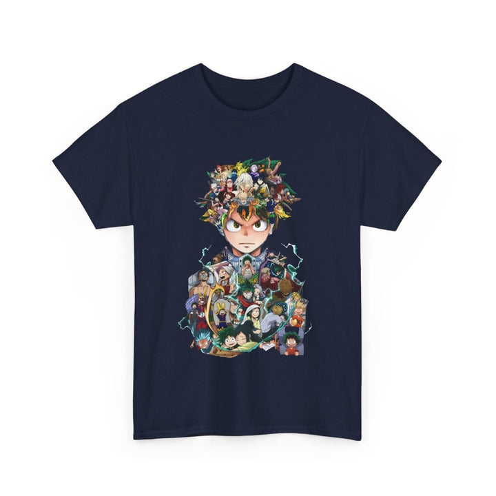 Anime - Inspired Unisex Heavy Cotton Tee - Heroic Comic Art Design - Red - S - Anime - Inspired Unisex Heavy Cotton Tee - Heroic Comic Art Design - Tatoo Tee