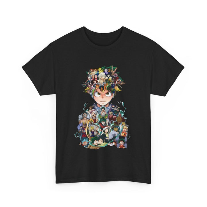 Anime - Inspired Unisex Heavy Cotton Tee - Heroic Comic Art Design - Red - S - Anime - Inspired Unisex Heavy Cotton Tee - Heroic Comic Art Design - Tatoo Tee
