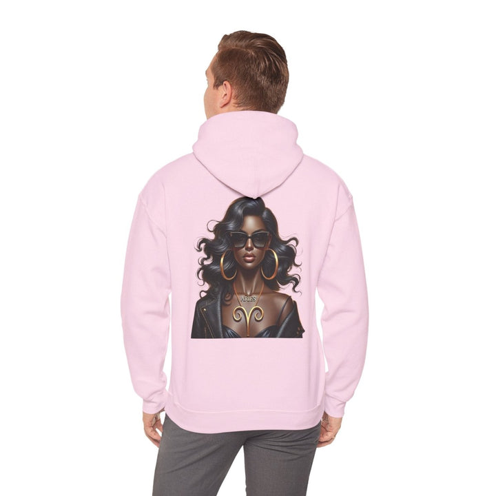 Aries Girl Unisex Hoodie - Light Pink - S - Aries Girl Unisex Hoodie - Tatoo Tee