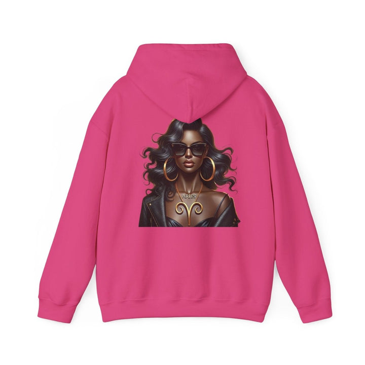 Aries Girl Unisex Hoodie - Red - S - Aries Girl Unisex Hoodie - Tatoo Tee