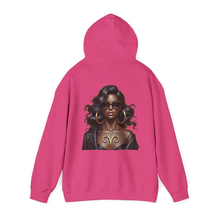 Aries Girl Unisex Hoodie - Red - S - Aries Girl Unisex Hoodie - Tatoo Tee