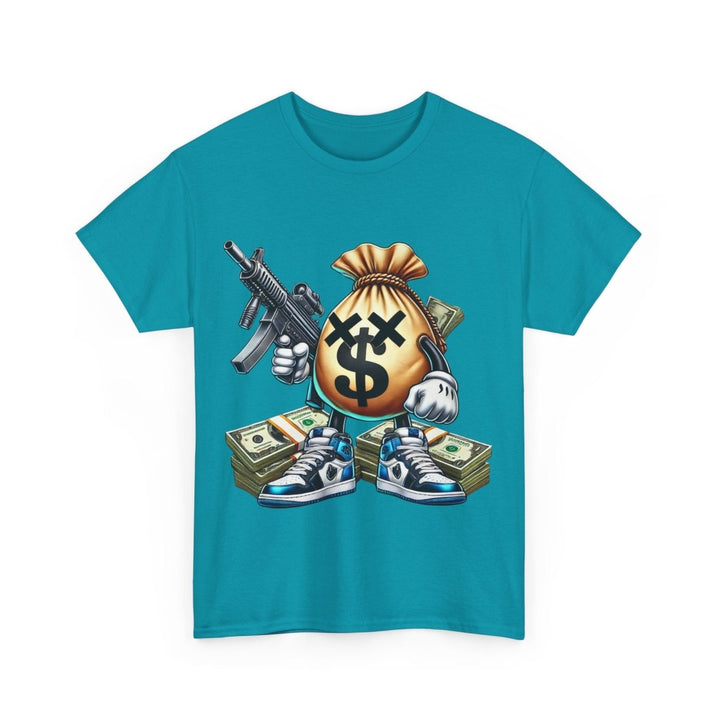 Armed Money Bag Unisex Heavy Cotton Tee - Cardinal Red - S - Armed Money Bag Unisex Heavy Cotton Tee - Tatoo Tee