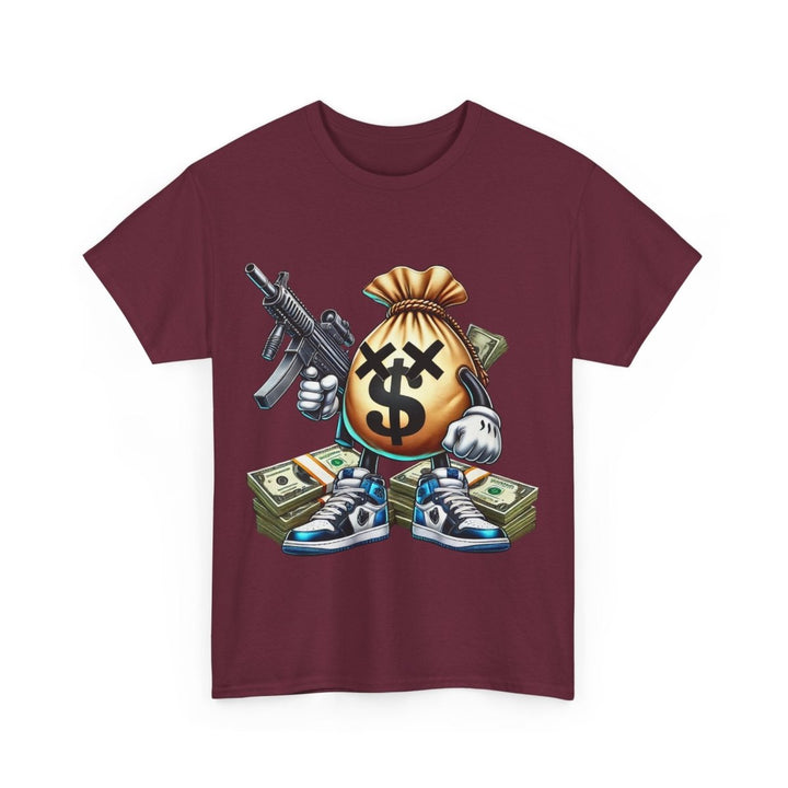 Armed Money Bag Unisex Heavy Cotton Tee - Cardinal Red - S - Armed Money Bag Unisex Heavy Cotton Tee - Tatoo Tee