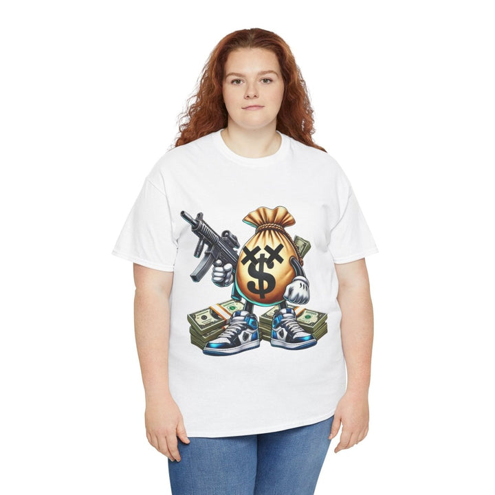 Armed Money Bag Unisex Heavy Cotton Tee - Cardinal Red - S - Armed Money Bag Unisex Heavy Cotton Tee - Tatoo Tee