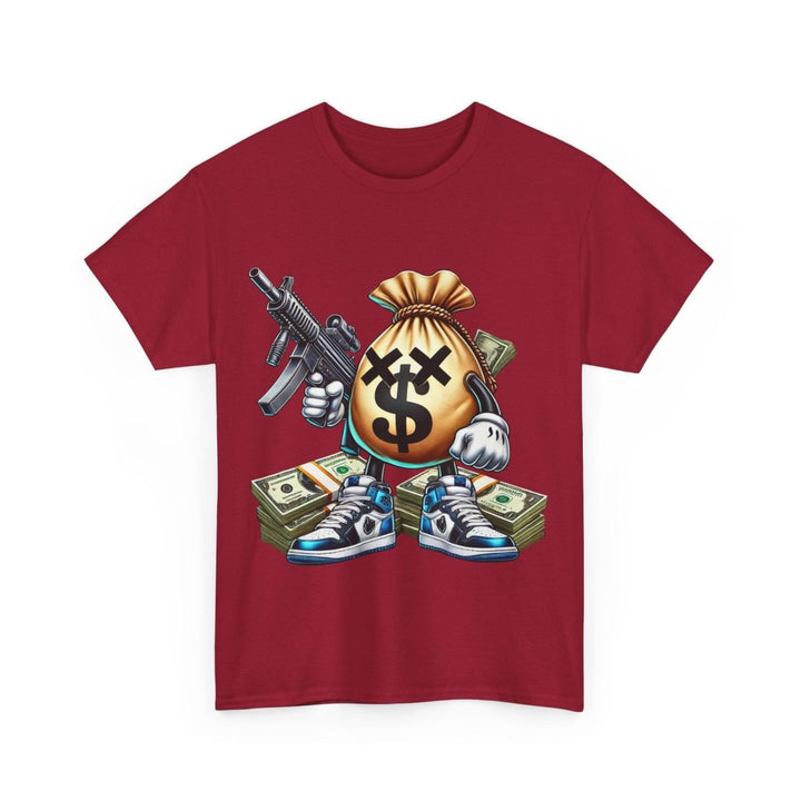 Armed Money Bag Unisex Heavy Cotton Tee - Cardinal Red - S - Armed Money Bag Unisex Heavy Cotton Tee - Tatoo Tee