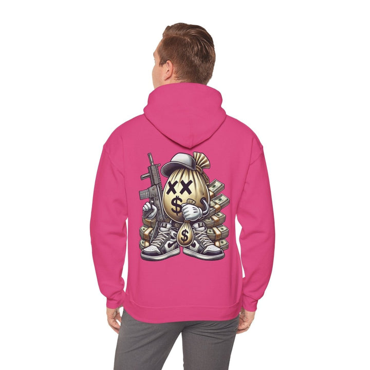 Armed Money Bag Unisex Hoodie - Red - S - Armed Money Bag Unisex Hoodie - Tatoo Tee