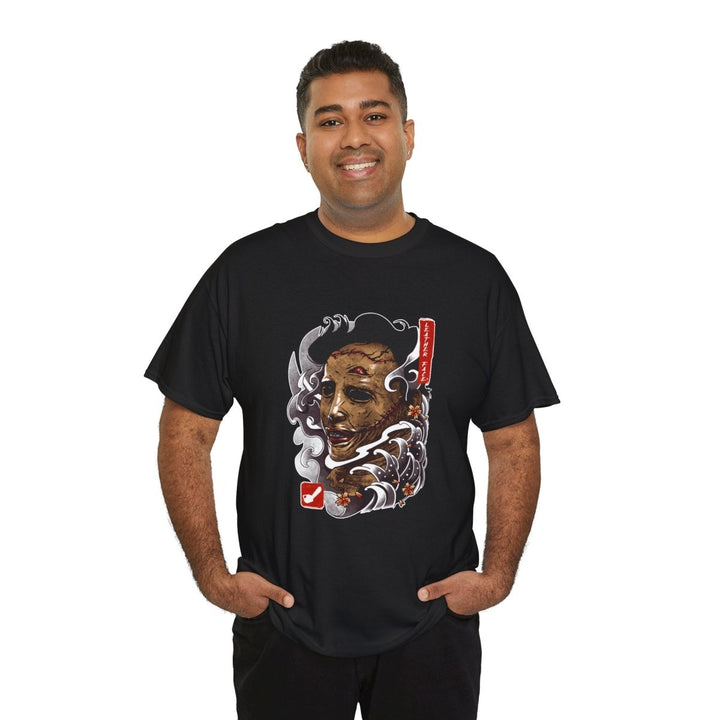 Artistic Skull Design Unisex Heavy Cotton Tee - Black - S - Artistic Skull Design Unisex Heavy Cotton Tee - Tatoo Tee