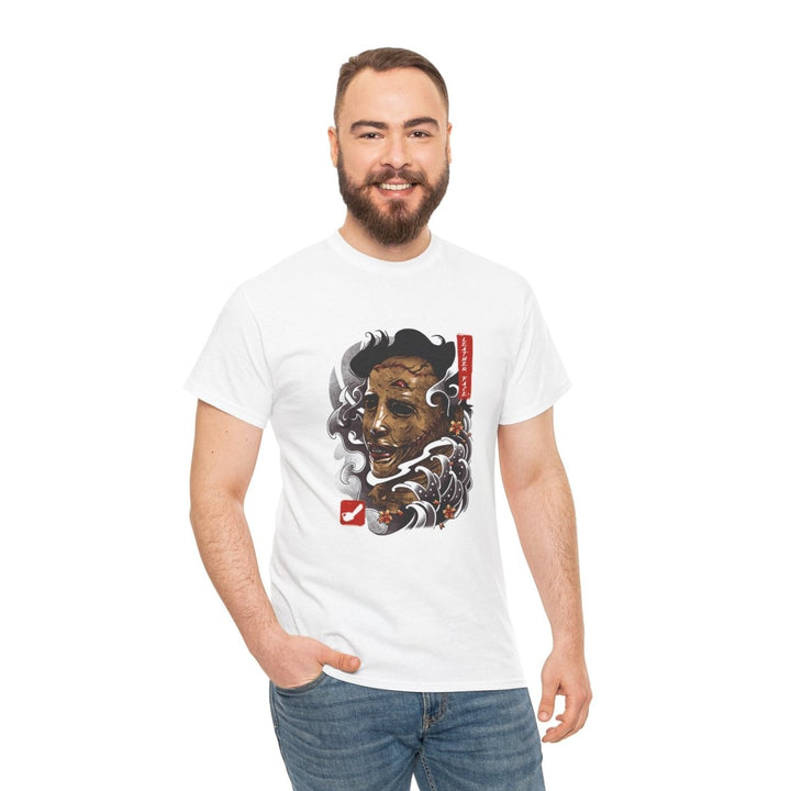 Artistic Skull Design Unisex Heavy Cotton Tee - Cardinal Red - S - Artistic Skull Design Unisex Heavy Cotton Tee - Tatoo Tee