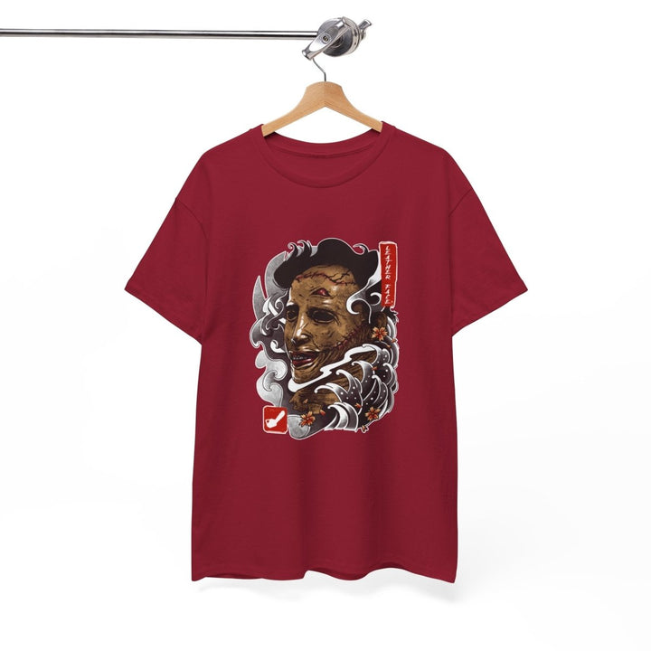 Artistic Skull Design Unisex Heavy Cotton Tee - Cardinal Red - S - Artistic Skull Design Unisex Heavy Cotton Tee - Tatoo Tee
