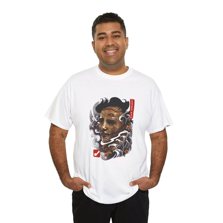 Artistic Skull Design Unisex Heavy Cotton Tee - White - S - Artistic Skull Design Unisex Heavy Cotton Tee - Tatoo Tee
