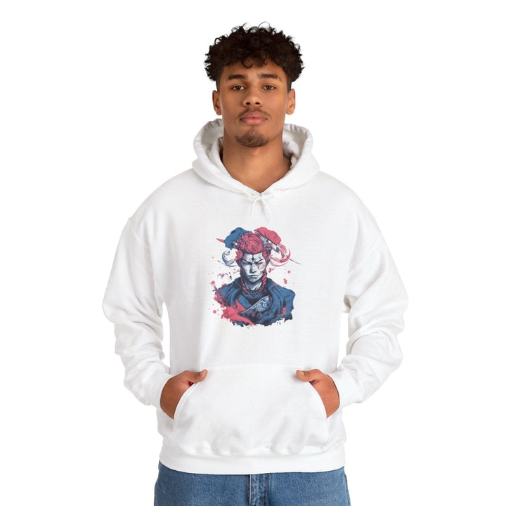 Artistic Unisex Hooded Sweatshirt - Unique Graphic Design for Trendsetters - White - S - Artistic Unisex Hooded Sweatshirt - Unique Graphic Design for Trendsetters - Tatoo Tee