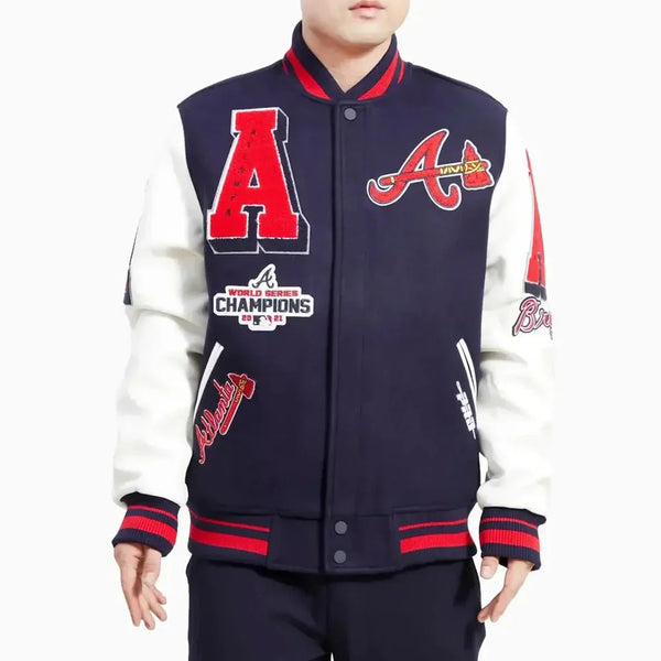 Atlanta Braves 2021 World Series MLB Wool Varsity Jacket