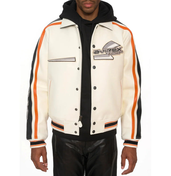 Avirex City Racer Leather Varsity Jacket