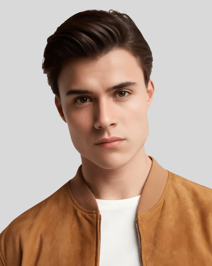 Axton Tan Suede Leather Jacket - XS - Axton Tan Suede Leather Jacket - Tatoo Tee