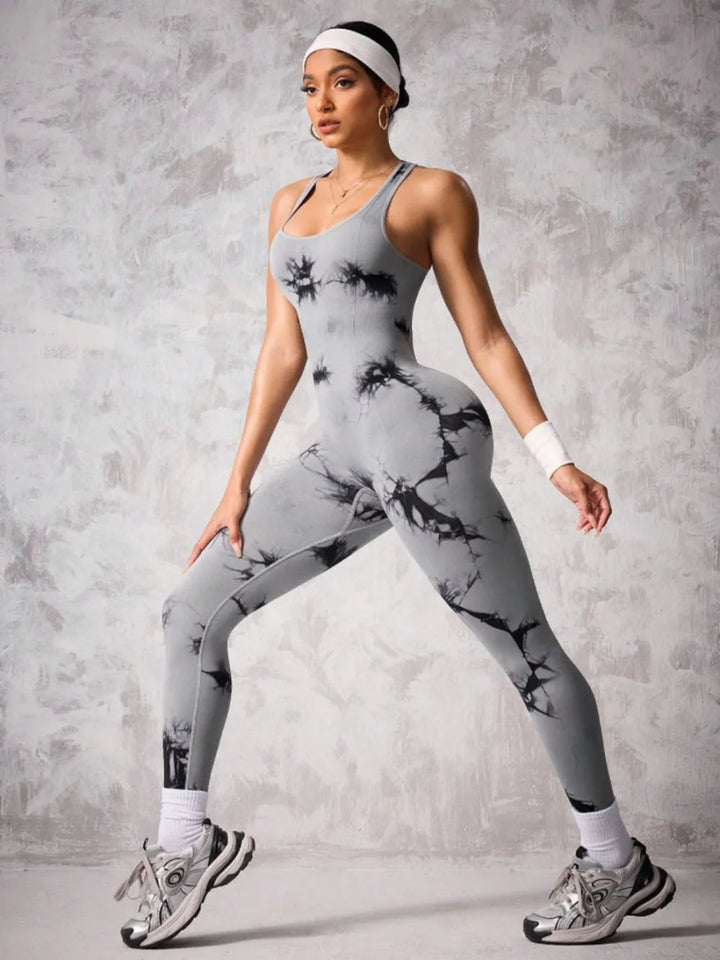 Back Crisscross Tie - Dye Scoop Neck Active Jumpsuit - Gray - S - 7d503d17 - 8b3d - 49b6 - a452 - 8d9fd1d18104 - Max - Tatoo Tee