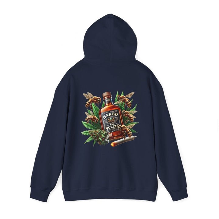 Baked And Buzzed Whiskey And Bees Unisex Hoodie - Red - S - Baked And Buzzed Whiskey And Bees Unisex Hoodie - Tatoo Tee