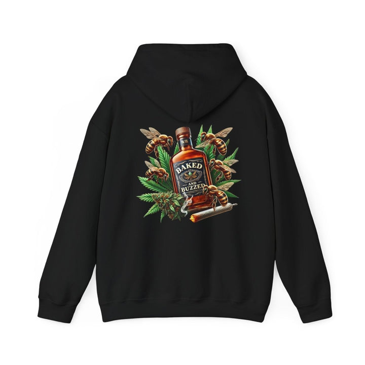 Baked And Buzzed Whiskey And Bees Unisex Hoodie - Red - S - Baked And Buzzed Whiskey And Bees Unisex Hoodie - Tatoo Tee