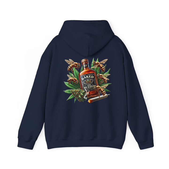 Baked And Buzzed Whiskey And Bees Unisex Hoodie - Red - S - Baked And Buzzed Whiskey And Bees Unisex Hoodie - Tatoo Tee