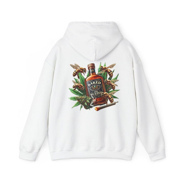 Baked And Buzzed Whiskey And Bees Unisex Hoodie - Red - S - Baked And Buzzed Whiskey And Bees Unisex Hoodie - Tatoo Tee