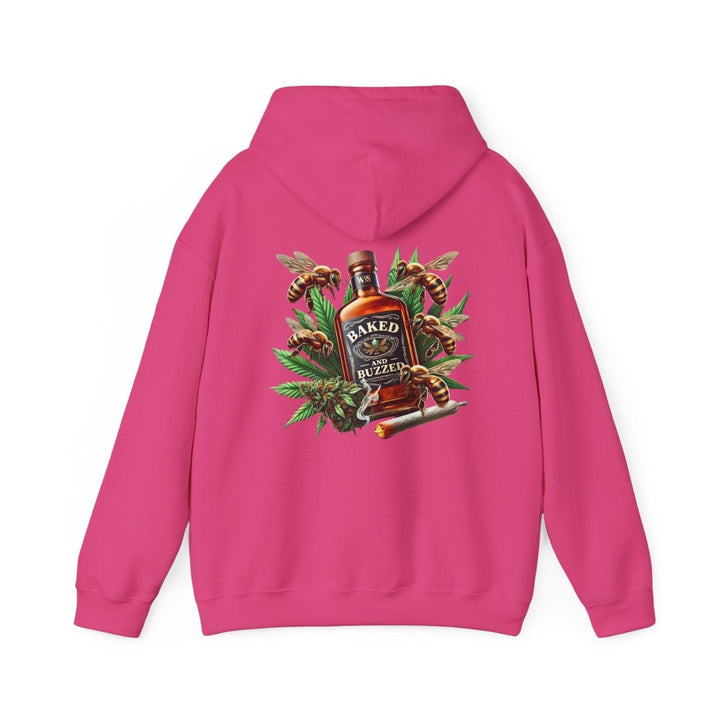 Baked And Buzzed Whiskey And Bees Unisex Hoodie - Red - S - Baked And Buzzed Whiskey And Bees Unisex Hoodie - Tatoo Tee
