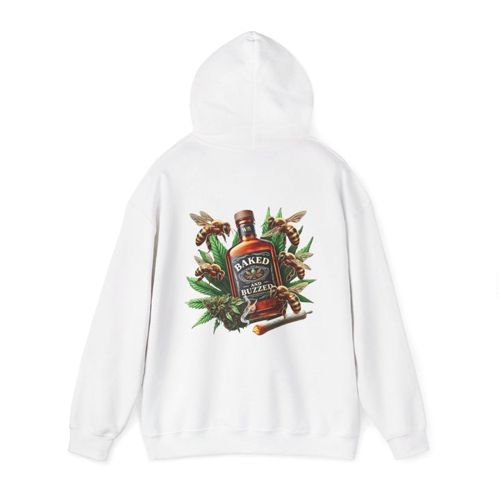Baked And Buzzed Whiskey And Bees Unisex Hoodie - Red - S - Baked And Buzzed Whiskey And Bees Unisex Hoodie - Tatoo Tee