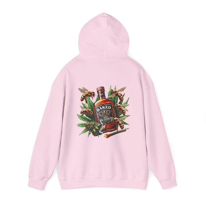 Baked And Buzzed Whiskey And Bees Unisex Hoodie - Red - S - Baked And Buzzed Whiskey And Bees Unisex Hoodie - Tatoo Tee
