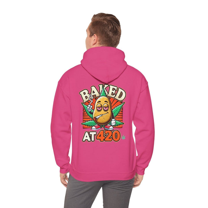 Baked At 420 Unisex Hoodie - Heliconia - S - Baked At 420 Unisex Hoodie - Tatoo Tee