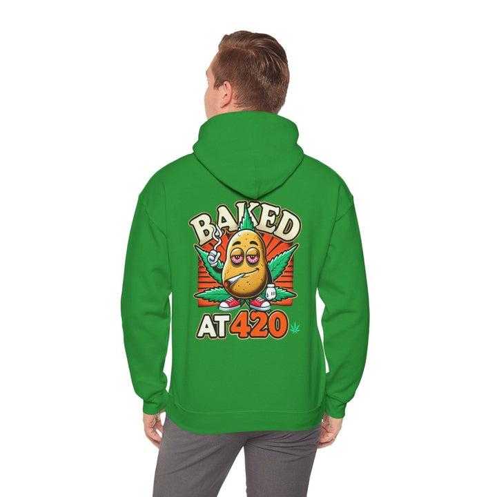 Baked At 420 Unisex Hoodie - Irish Green - S - Baked At 420 Unisex Hoodie - Tatoo Tee