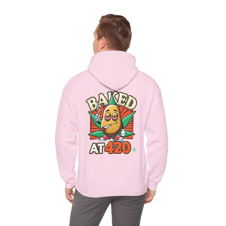 Baked At 420 Unisex Hoodie - Light Pink - S - Baked At 420 Unisex Hoodie - Tatoo Tee
