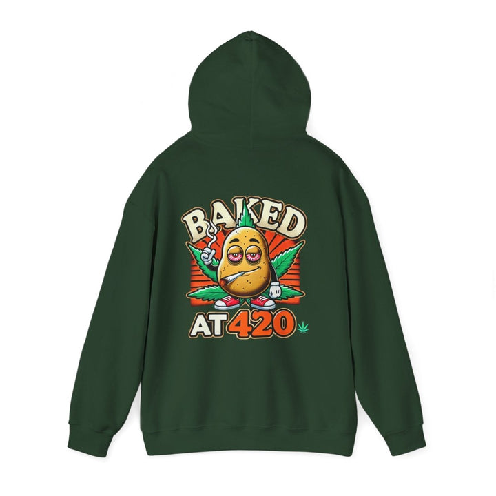 Baked At 420 Unisex Hoodie - Red - S - Baked At 420 Unisex Hoodie - Tatoo Tee