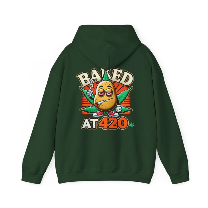 Baked At 420 Unisex Hoodie - Red - S - Baked At 420 Unisex Hoodie - Tatoo Tee