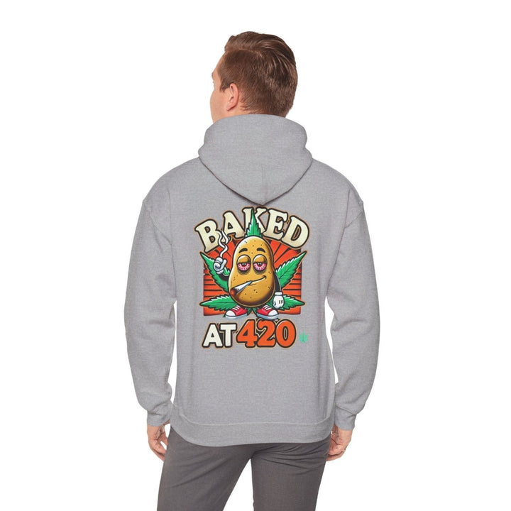 Baked At 420 Unisex Hoodie - Sport Grey - S - Baked At 420 Unisex Hoodie - Tatoo Tee