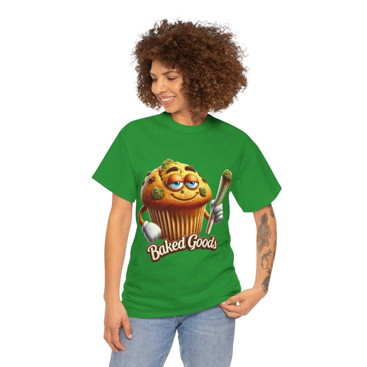 Baked Goods Muffin Unisex Heavy Cotton Tee - Irish Green - S - Baked Goods Muffin Unisex Heavy Cotton Tee - Tatoo Tee