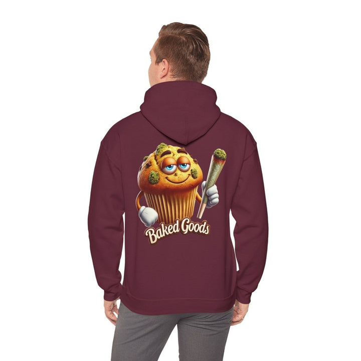 Baked Goods Muffin Unisex Hoodie - Maroon - S - Baked Goods Muffin Unisex Hoodie - Tatoo Tee