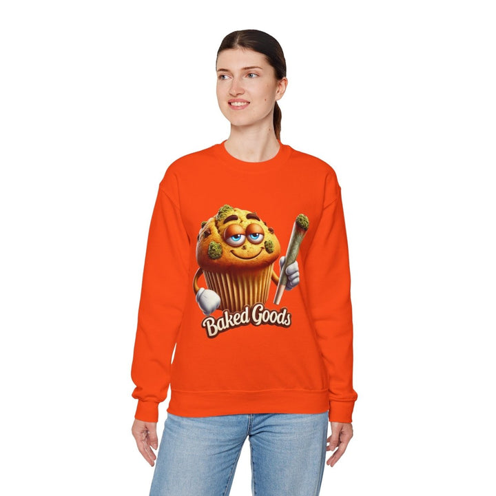 Baked Goods Muffin Unisex Sweatshirt - S - Orange - Baked Goods Muffin Unisex Sweatshirt - Tatoo Tee