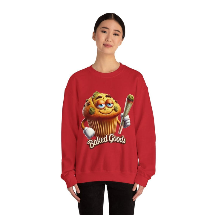 Baked Goods Muffin Unisex Sweatshirt - S - Red - Baked Goods Muffin Unisex Sweatshirt - Tatoo Tee