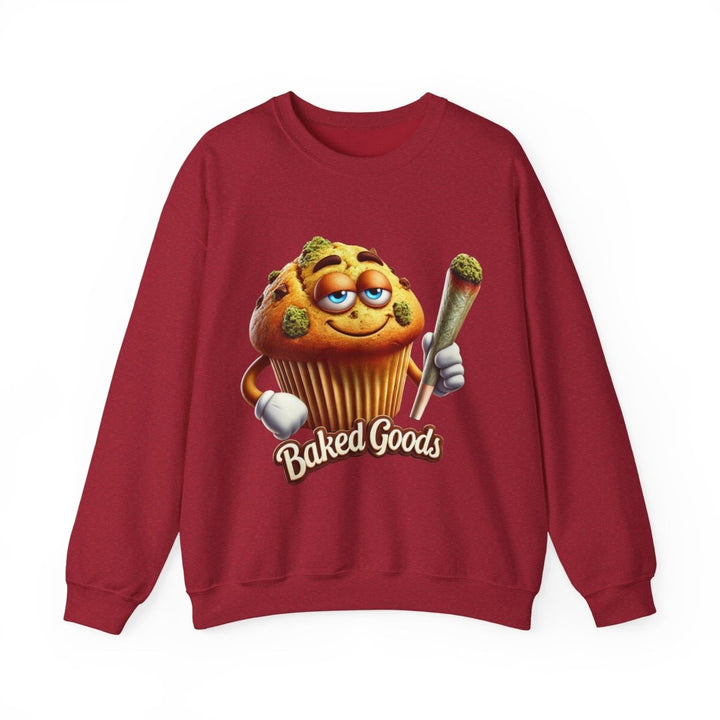 Baked Goods Muffin Unisex Sweatshirt - S - Red - Baked Goods Muffin Unisex Sweatshirt - Tatoo Tee