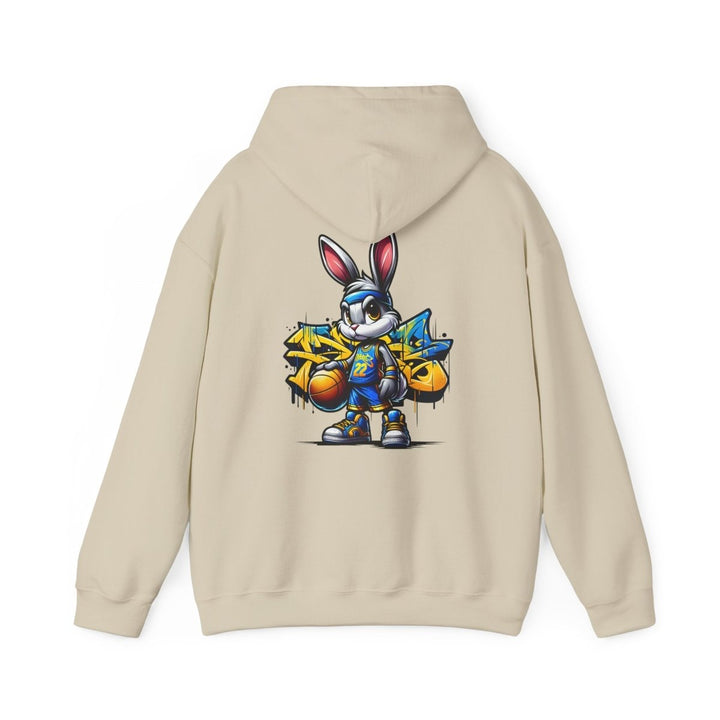 Bascket Ball Bunny Unisex Hoodie - Heliconia - S - Bascket Ball Bunny Unisex Hoodie - Tatoo Tee