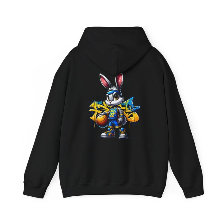 Bascket Ball Bunny Unisex Hoodie - Heliconia - S - Bascket Ball Bunny Unisex Hoodie - Tatoo Tee