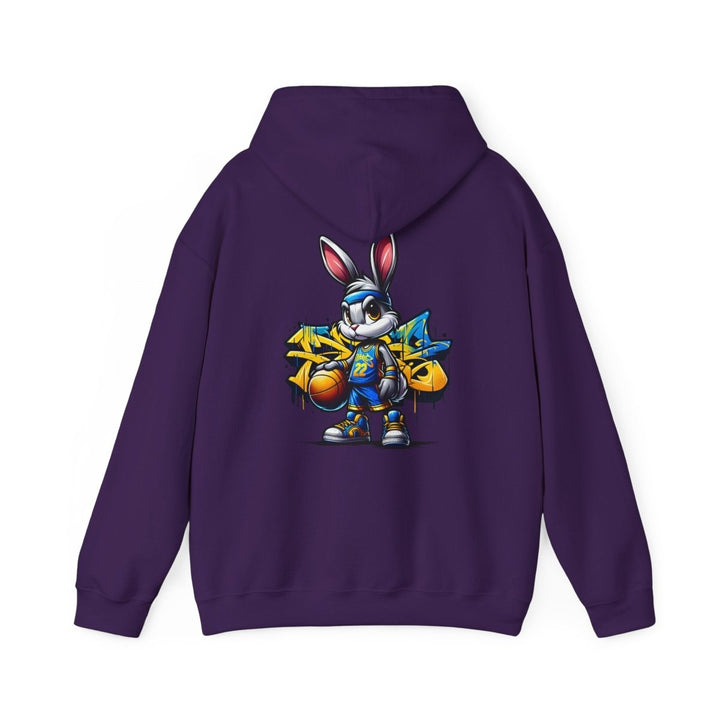 Bascket Ball Bunny Unisex Hoodie - Heliconia - S - Bascket Ball Bunny Unisex Hoodie - Tatoo Tee