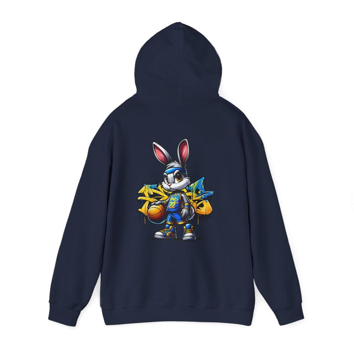 Bascket Ball Bunny Unisex Hoodie - Heliconia - S - Bascket Ball Bunny Unisex Hoodie - Tatoo Tee