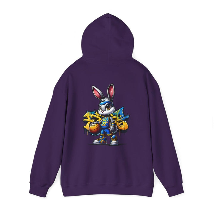 Bascket Ball Bunny Unisex Hoodie - Heliconia - S - Bascket Ball Bunny Unisex Hoodie - Tatoo Tee